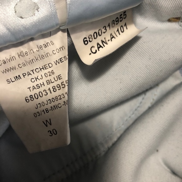 Calvin Klein “slim patched west” jeans. Save 25% when you buy two or more. - Picture 4 of 5